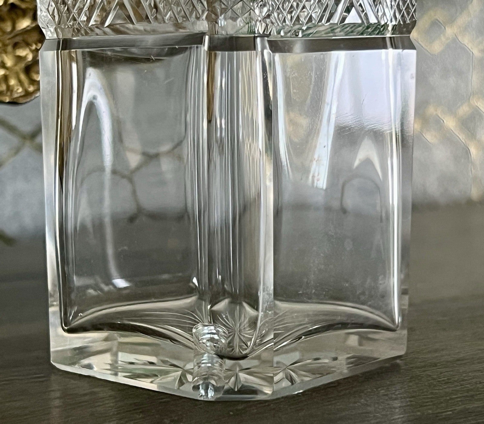 Antik Baccarat 1x Flakon Parfüm kleine Glaskaraffe Schnitt Bleikristall