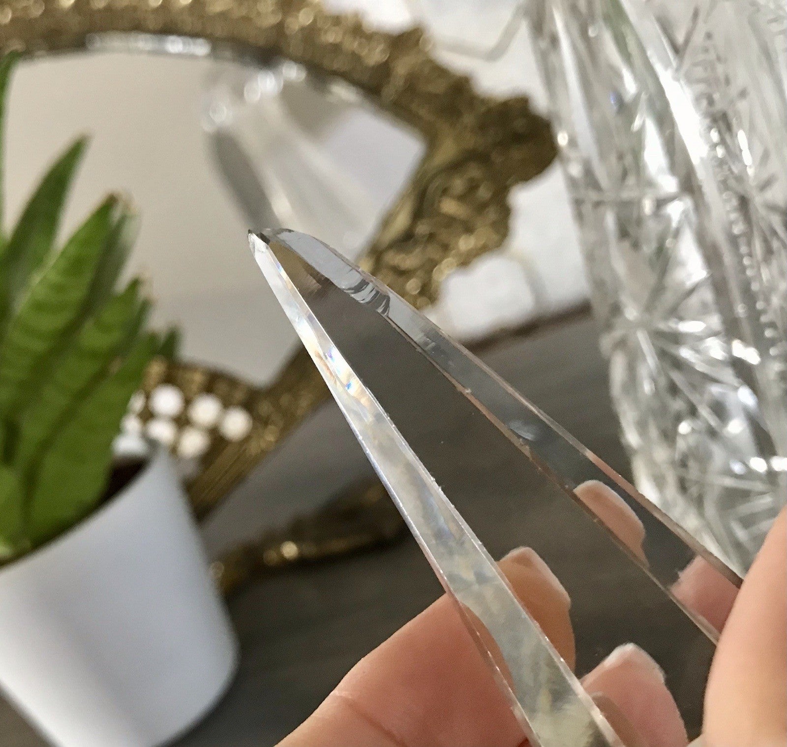 Antik Saint Louis? Glaskaraffe Karaffe Kristallglas wundervoll Bleikristall Edel