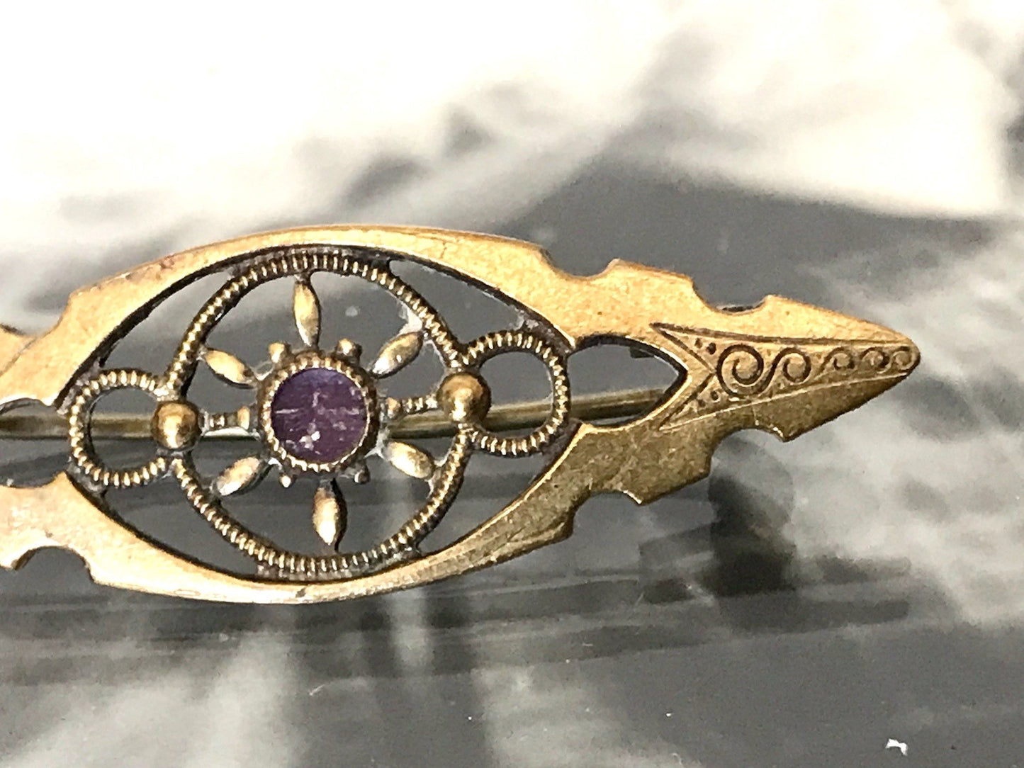 Antik purer Jugendstil Brosche Kettenanhänger ? Anhänger goldfarben