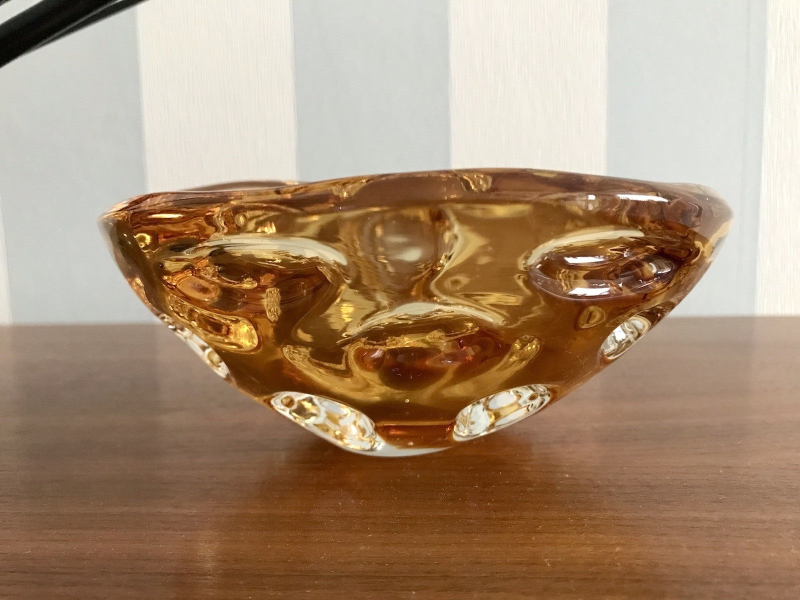 Murano 60er 70er Jahre Nieren Aschenbecher Schale Glas gelb Dubben So Schön!