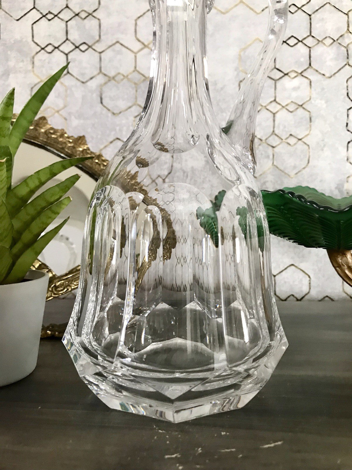 Vintage Nachtmann Antika Schliff Dekanter Karaffe Kristallglas Bleikristall