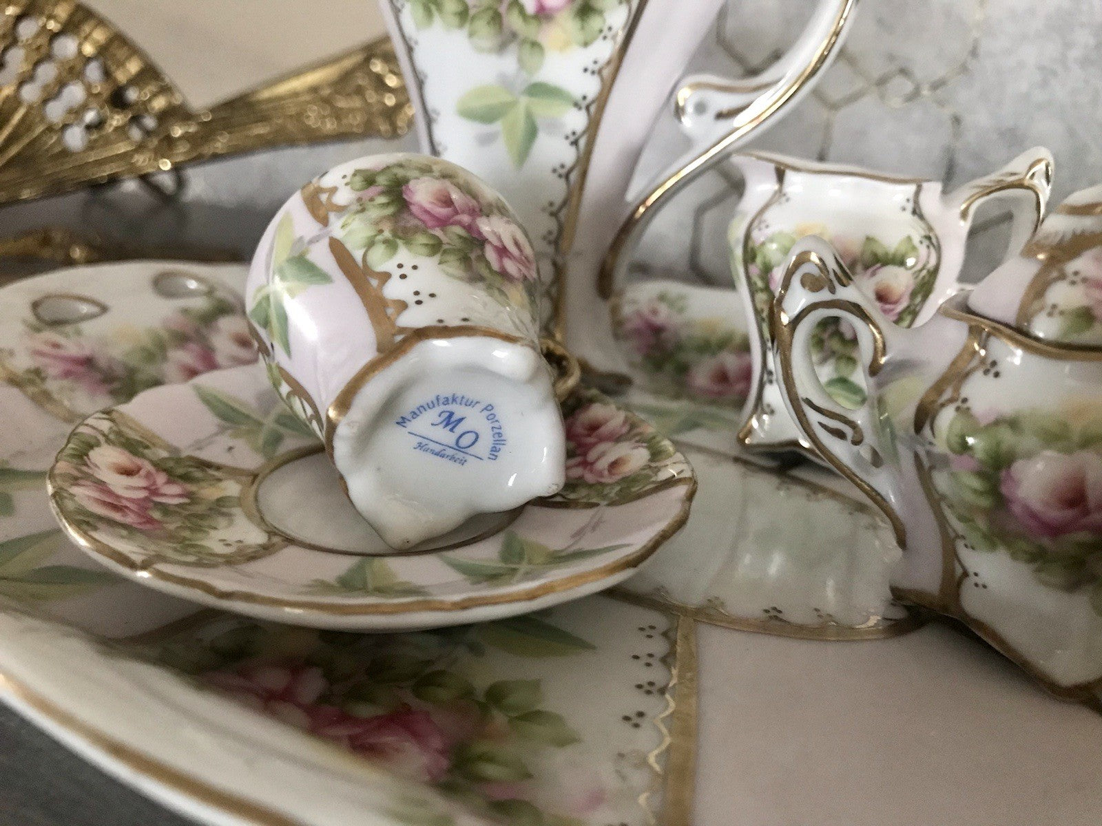 Replik Puppenservice Porzellan Kaffeeservice Geschirr Miniatur MO Othengrafen