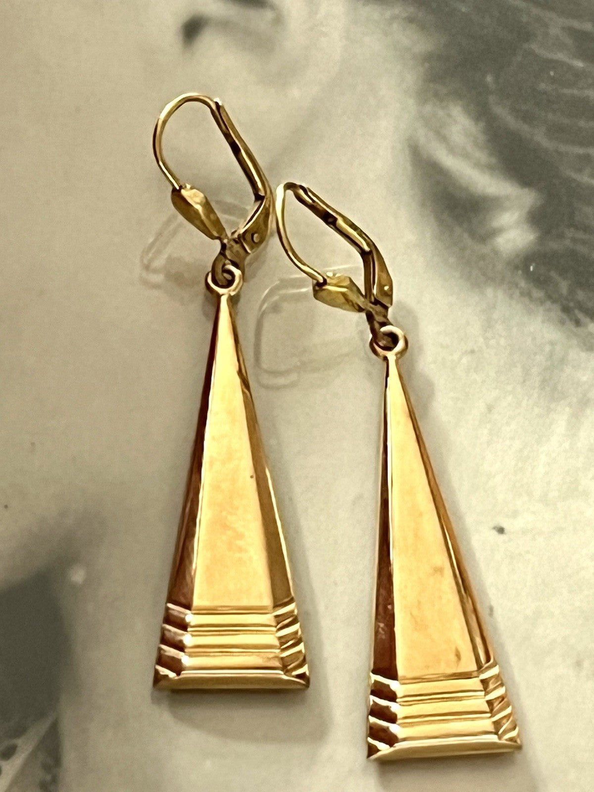 Vintage Ohrhänger Ohrringe vergoldet Amerik. Doublè Walzgold