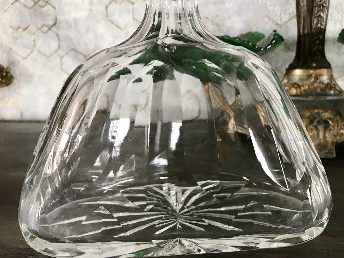 Antik ? Art Déco Kristallglas Bleikristall Design Karaffe EDEL ovoid