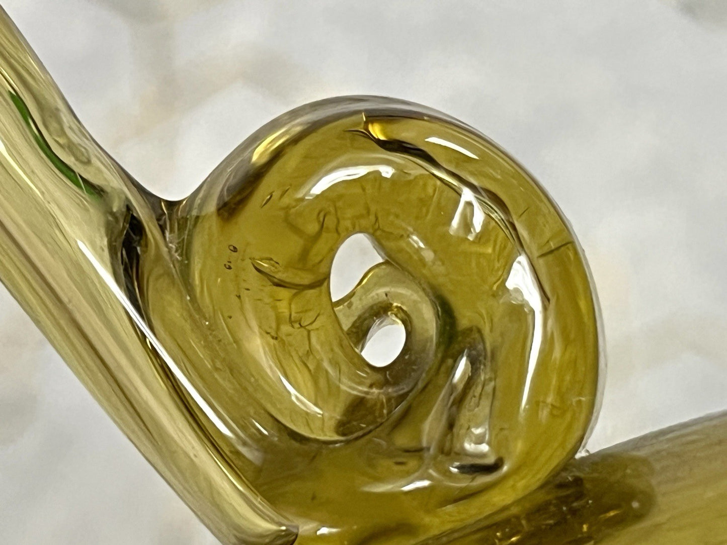 Antik Krug Karaffe Kanne Glas mundgeblasen Waldglas Nuppen FadenAuflagen ~1870