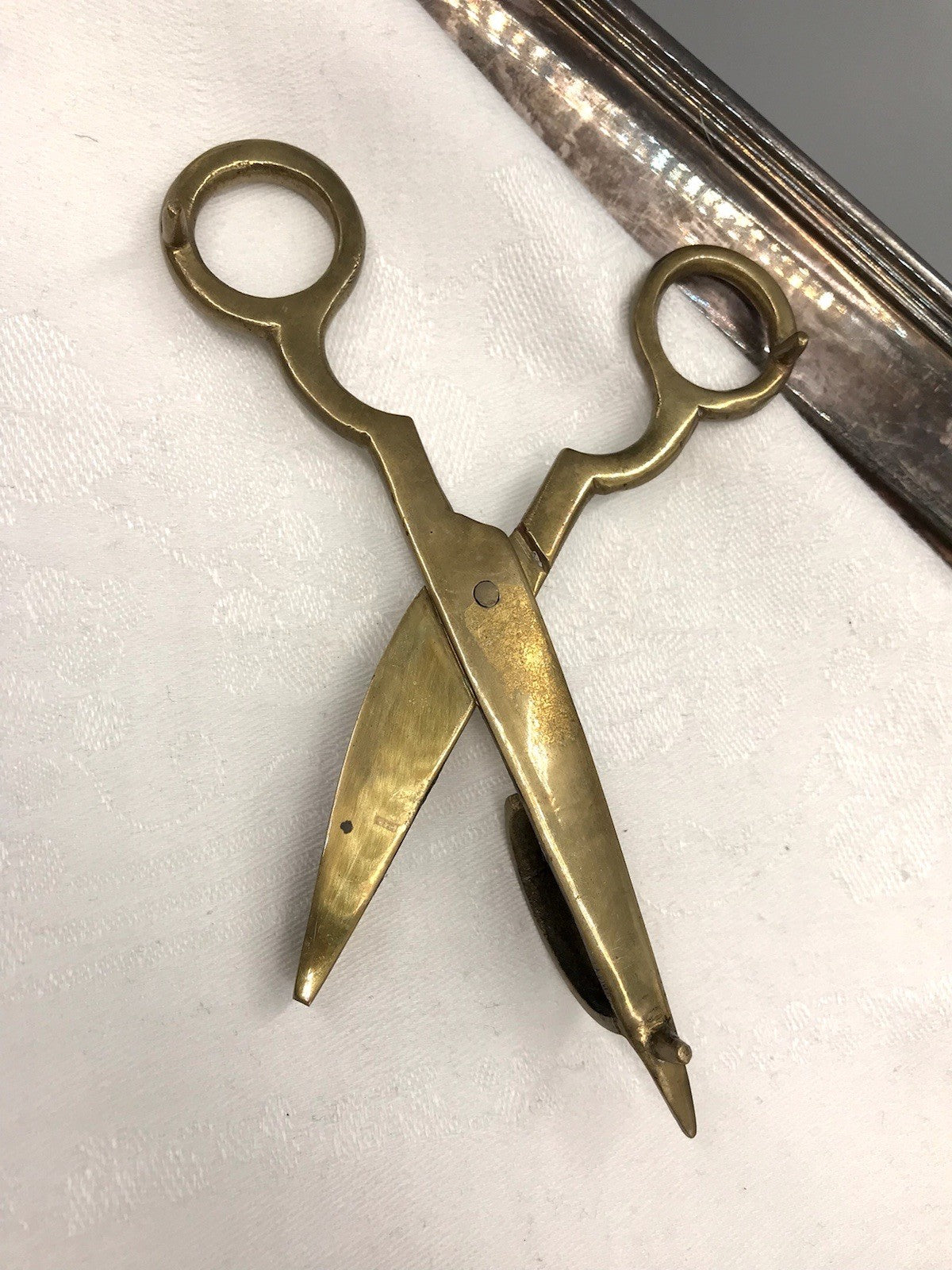 Alt Vintage Messing Dochtschere massiv