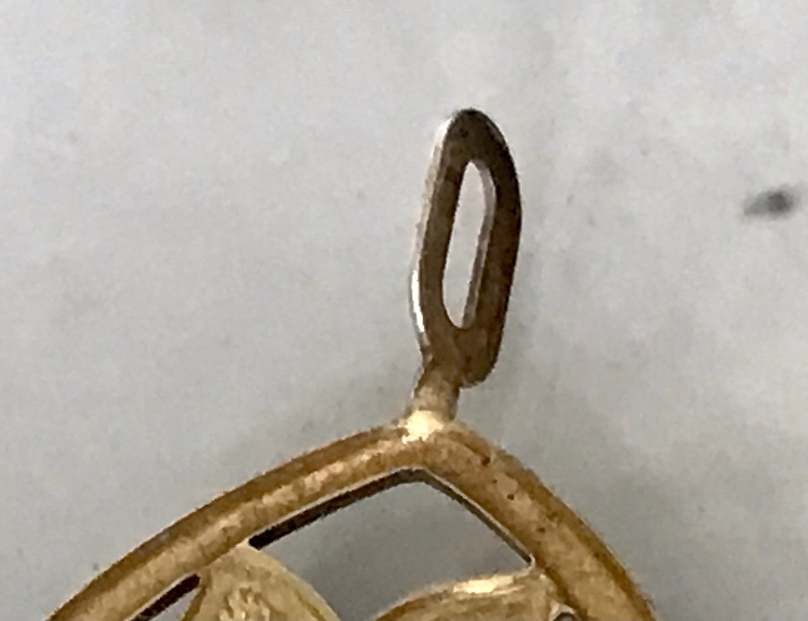Vintage alt 925 Silber Anhänger Kettenanhänger rubinroter Stein vergoldet