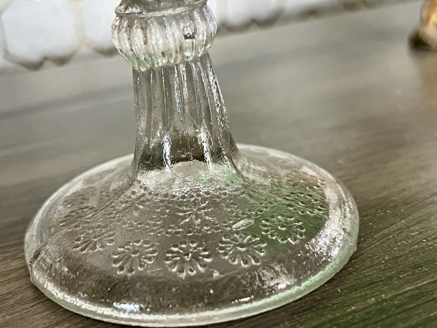Antik Jugendstil Art Déco Pressglas Glas Fußschale Schale Zuckerschale