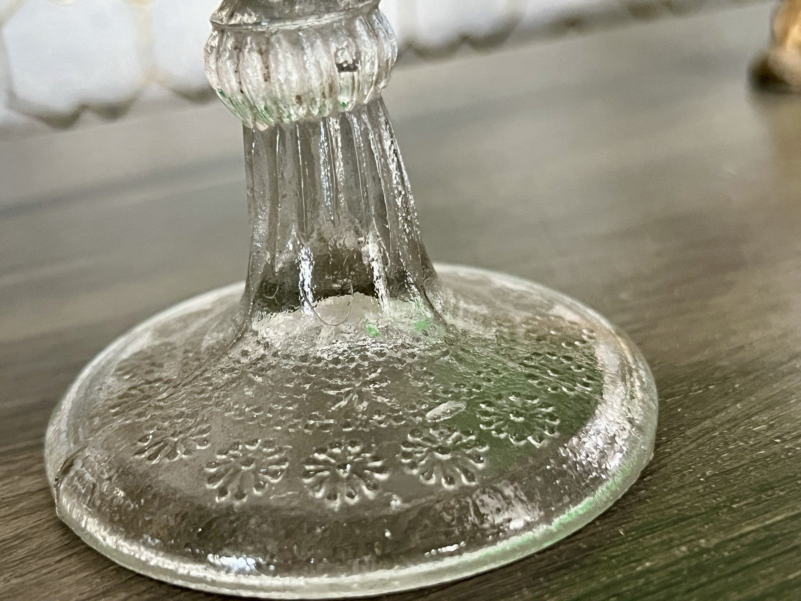 Antik Jugendstil Art Déco Pressglas Glas Fußschale Schale Zuckerschale