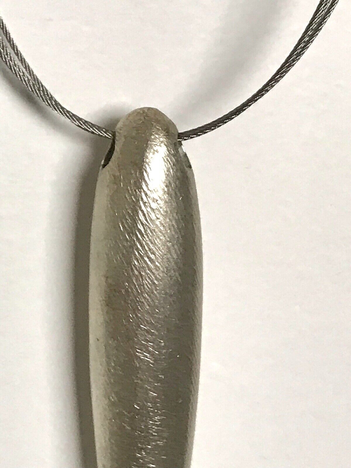 Vintage 925 Silber Collier lange Halskette Collier Anhänger Fisch Wall? Designer