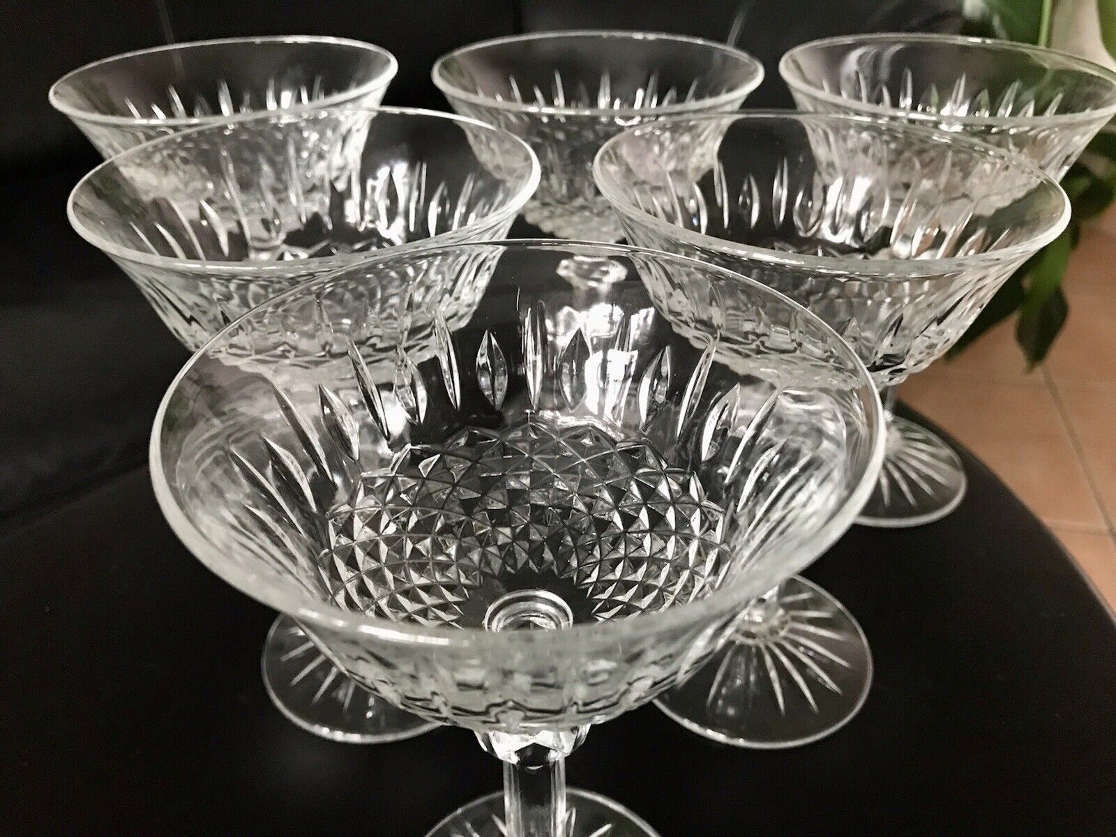 Vintage 6 Sekt Champagnerschalen Gläser Sektschalen Glas