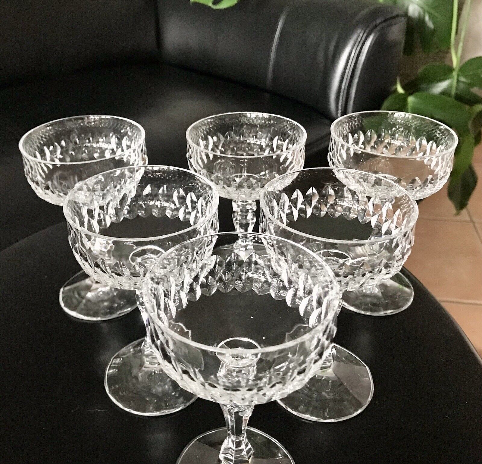 Vintage 6 EDEL Likörschalen Likörgläser Glas Kristallglas