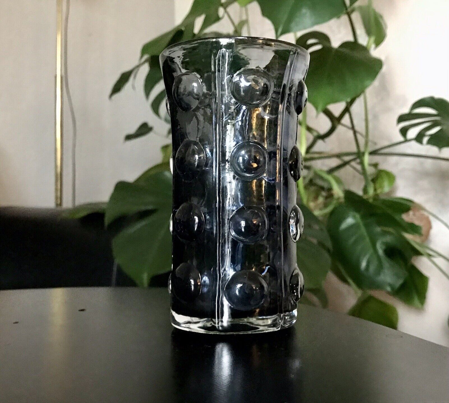 Vintage Design Glasvase Glas lila Vase MidCentury Sea Glasbruk Kosta Boda Group