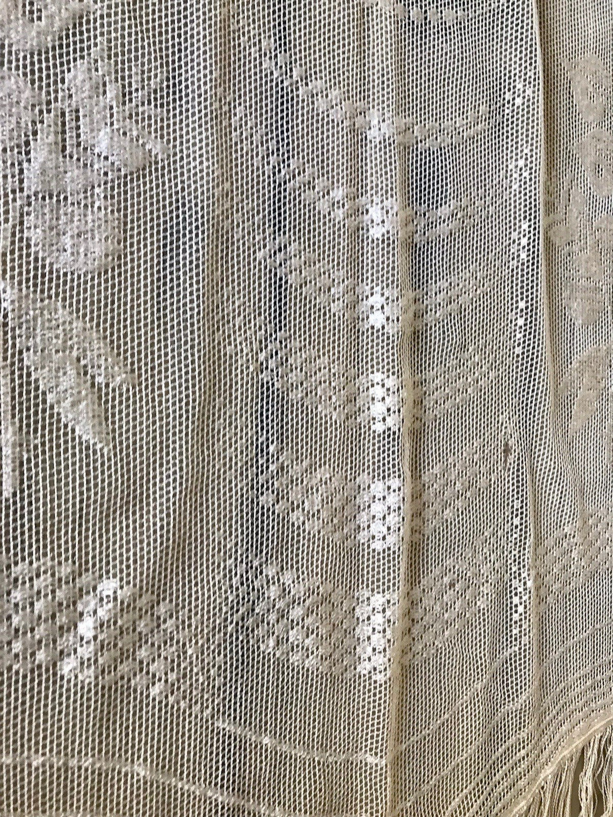 Antik Art Déco Fenster Gardine Vorhang Baumwolle? Filetspitze So Schön! Spitze