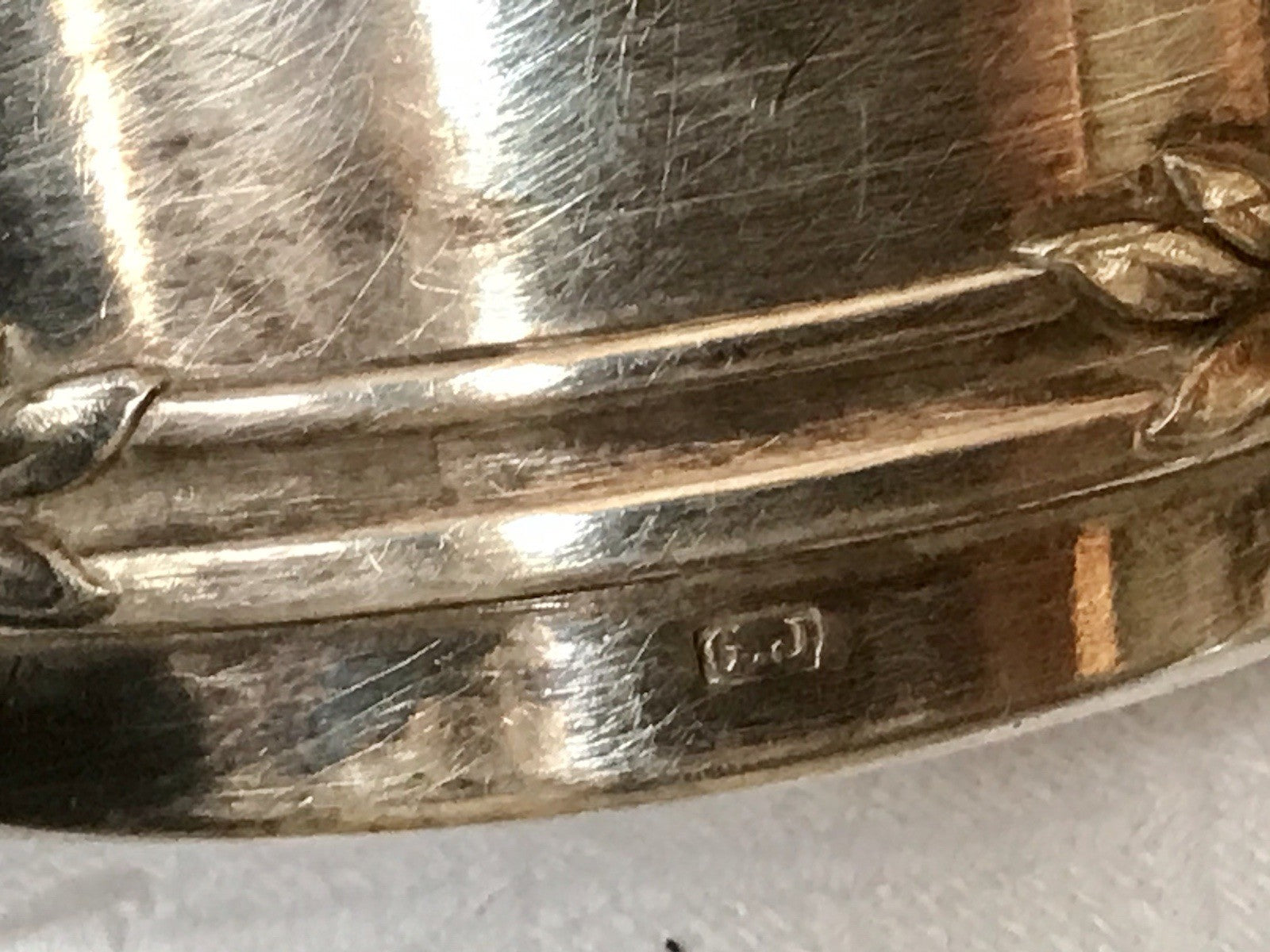 Antik 2 Serviettenringe Jugendstil MM KM Monogramm versilbert GJ