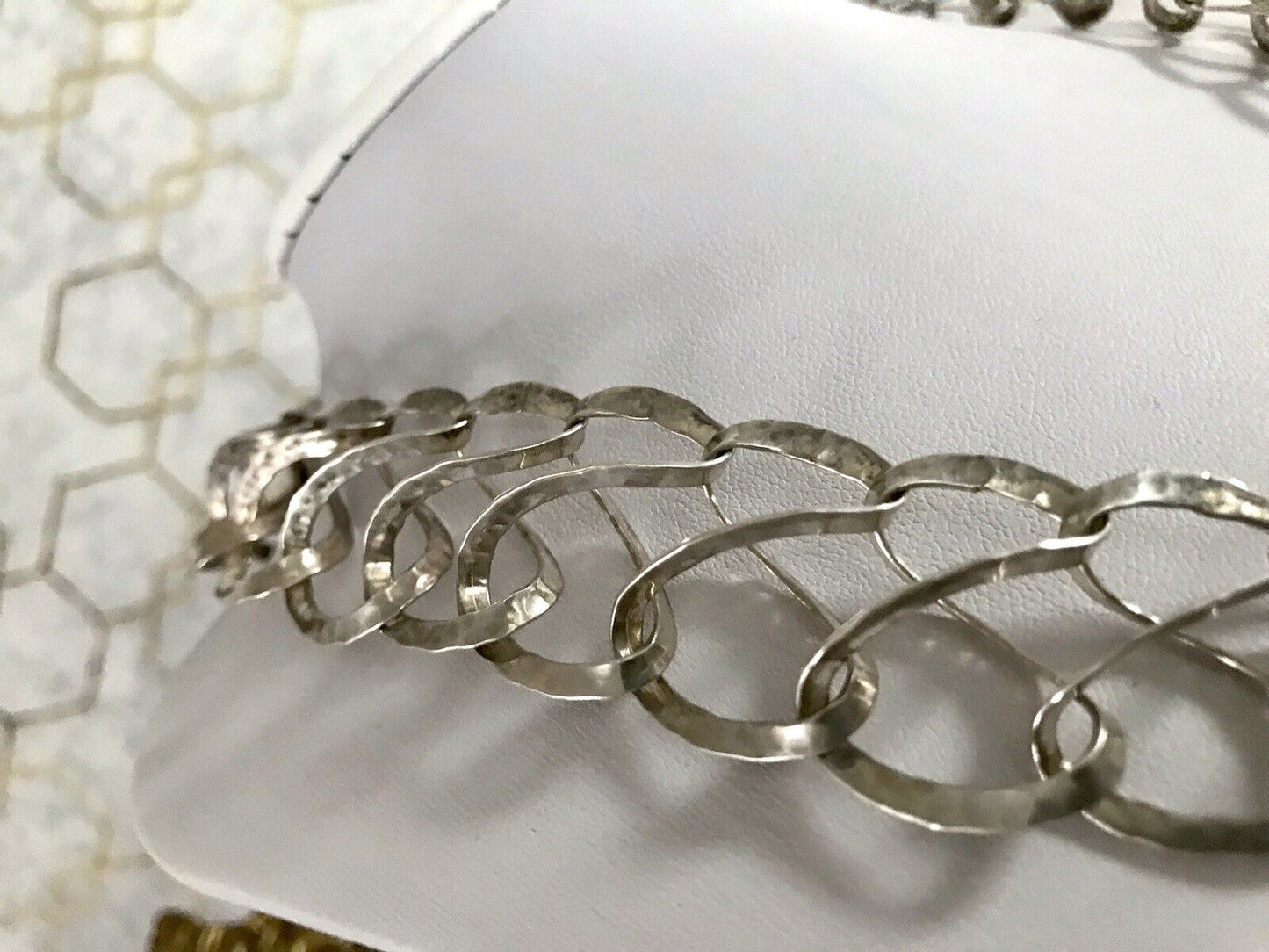 Vintage Designer Perli Edel 800 Silber Collier Halskette Edel Choker