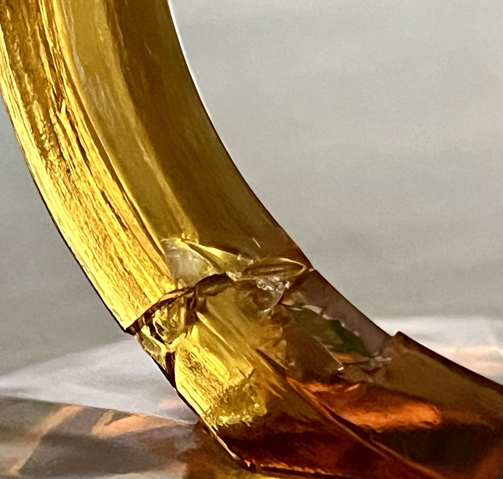 Art Déco 1 Vase Glasvase Pressglas Antik Bernstein Gelb Amber Glas Stölzle?