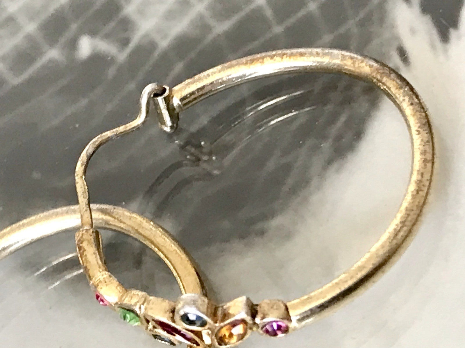 Creole Ohrringe Ohrstecker DAMEN Silber vergoldet gold Vintage Stil Edelsteine?
