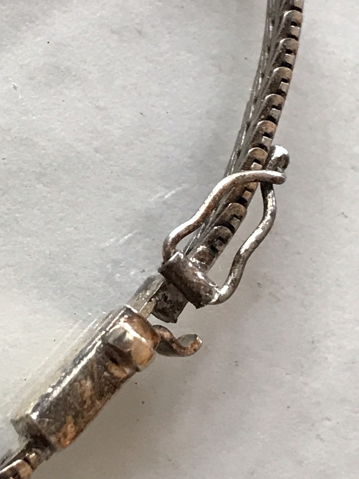 Antik? Vintage Edel DAMEN Armband Silber 925 SUPER Design farblose Steine
