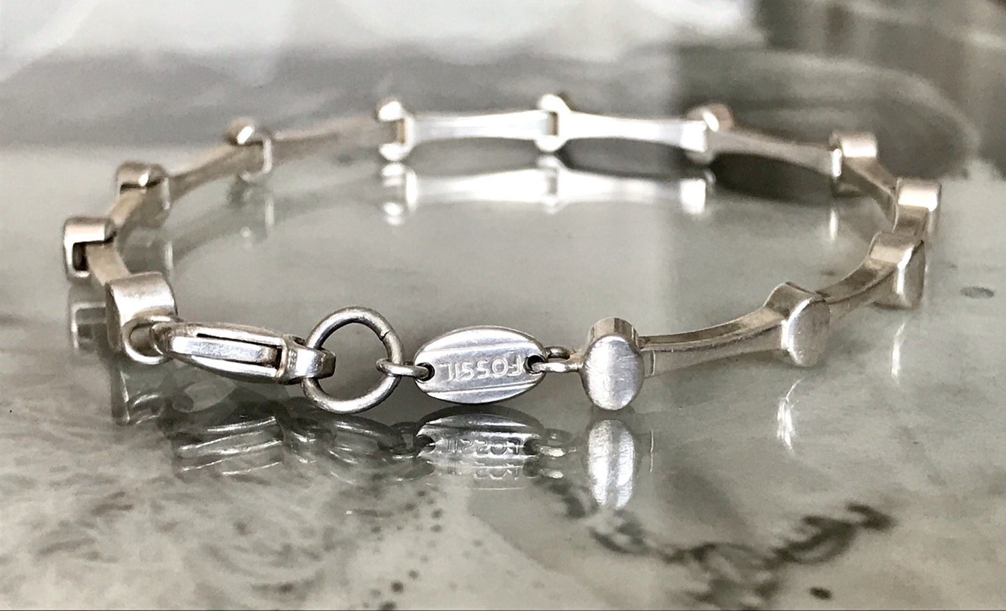 Unisex Herren Damen Armband Silber Schmuck Fossil massiv 925