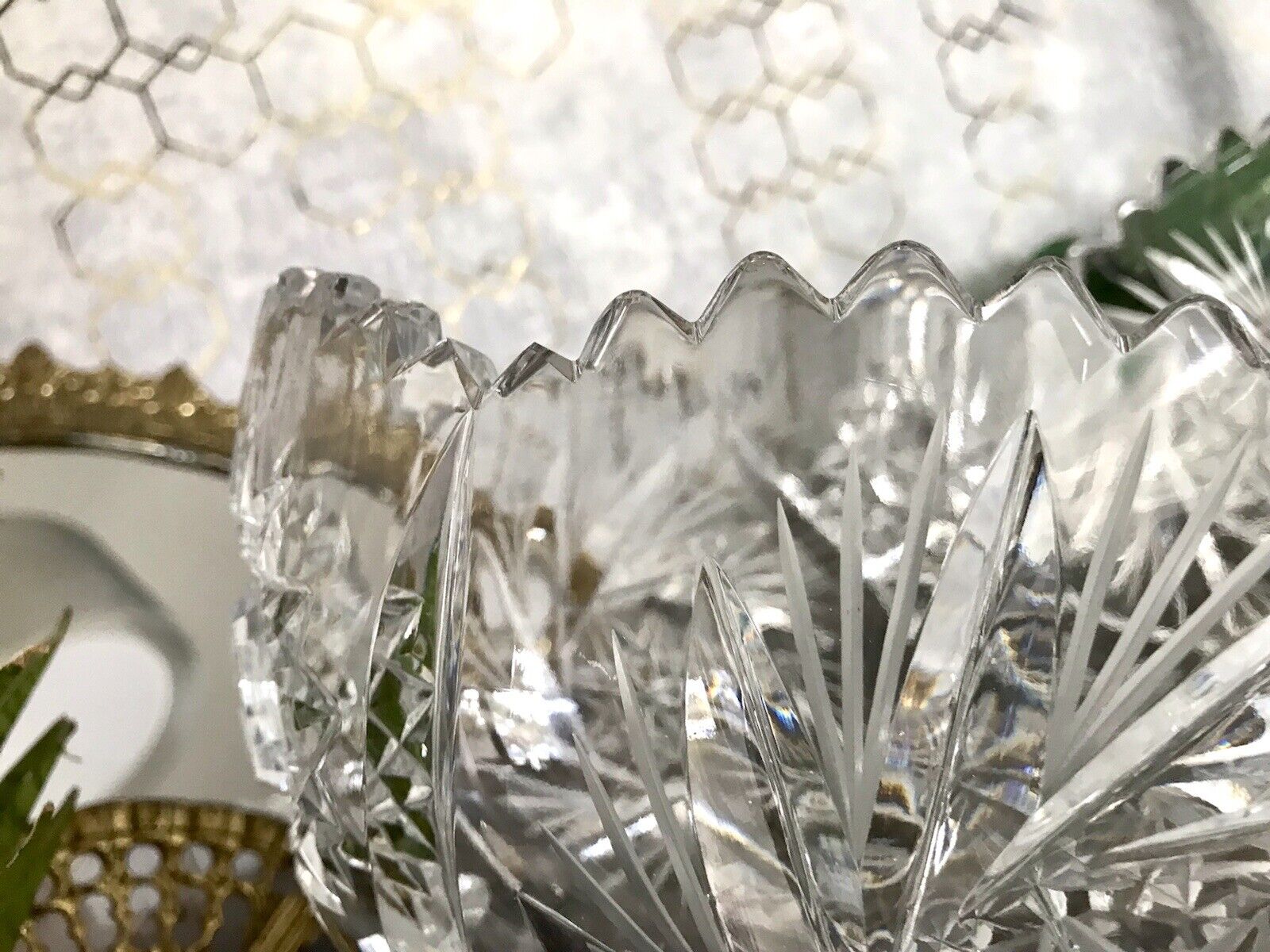 Groß EDEL Bleikristall Schale Glasschale Jardiniere Kristallglas Glas Böhmen