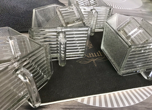 Antik 8 Art Déco Vintage Schütten Glas Pressglas Ponce Vorratsgefäße