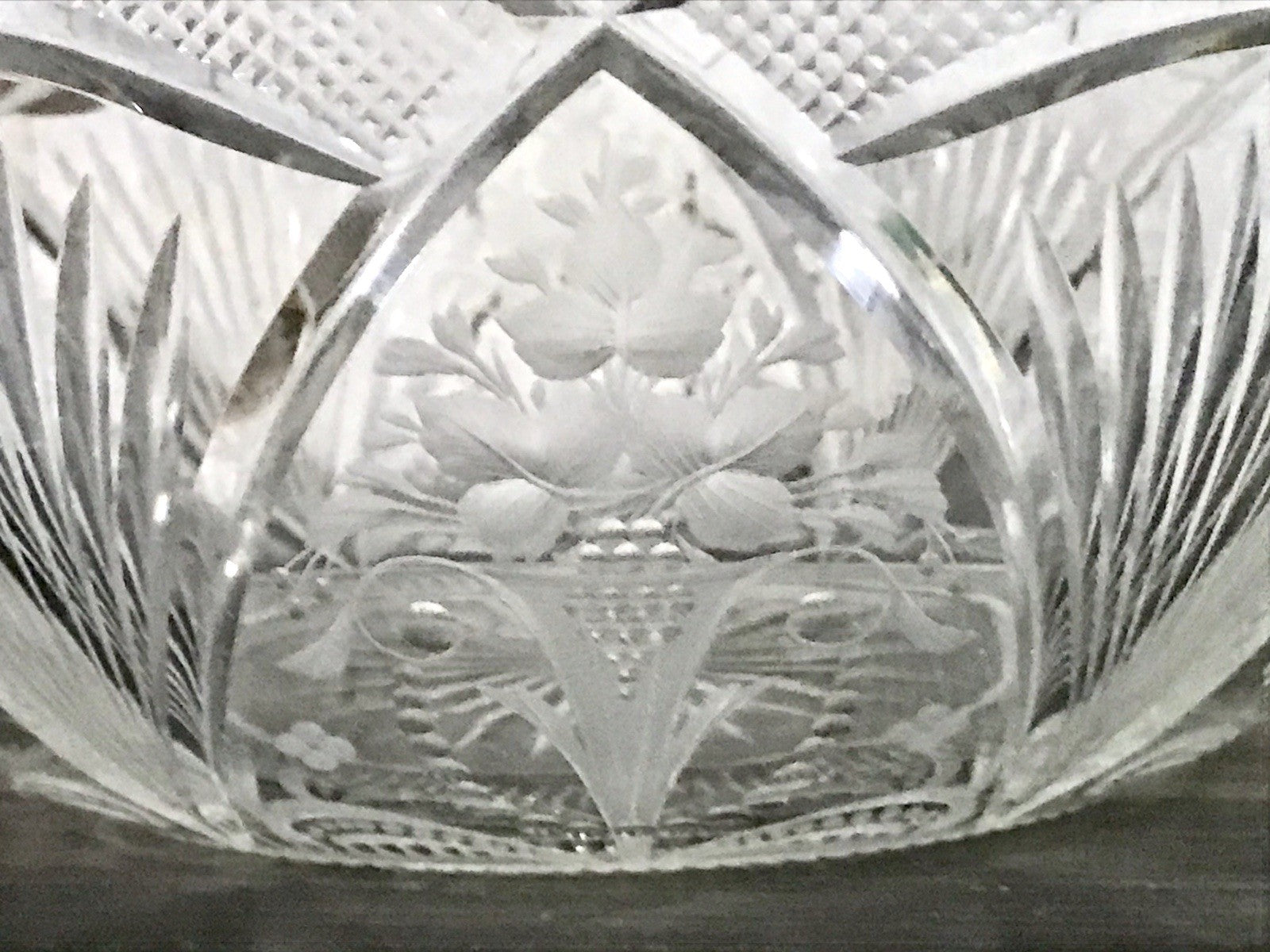 Antik Jugendstil SEHR EDEL Glasschale Schale Kristallglas Glas Schliff geätzt?