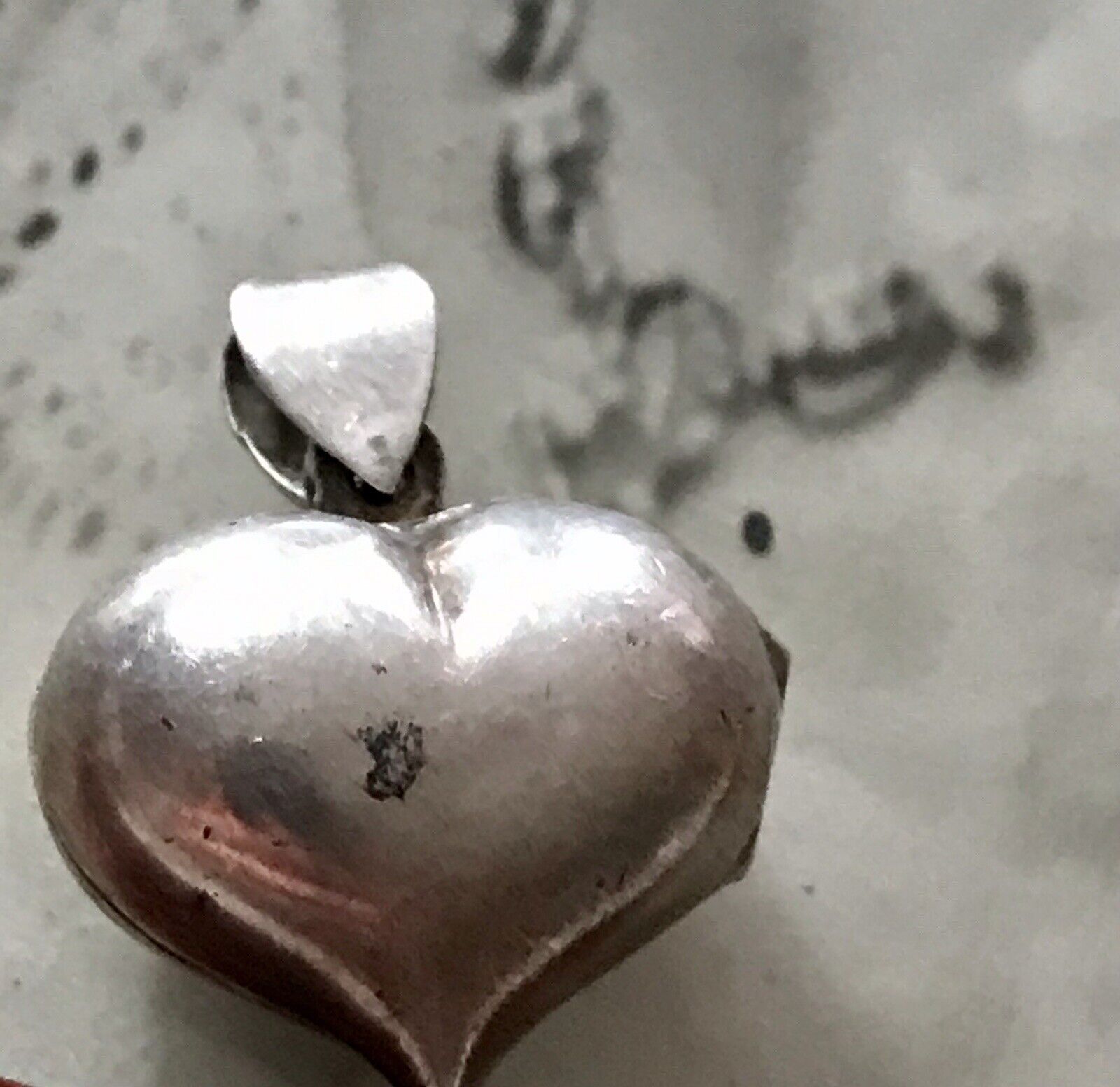 Vintage Anhänger Kettenanhänger Medaillon Amulett Herz 925 Silber