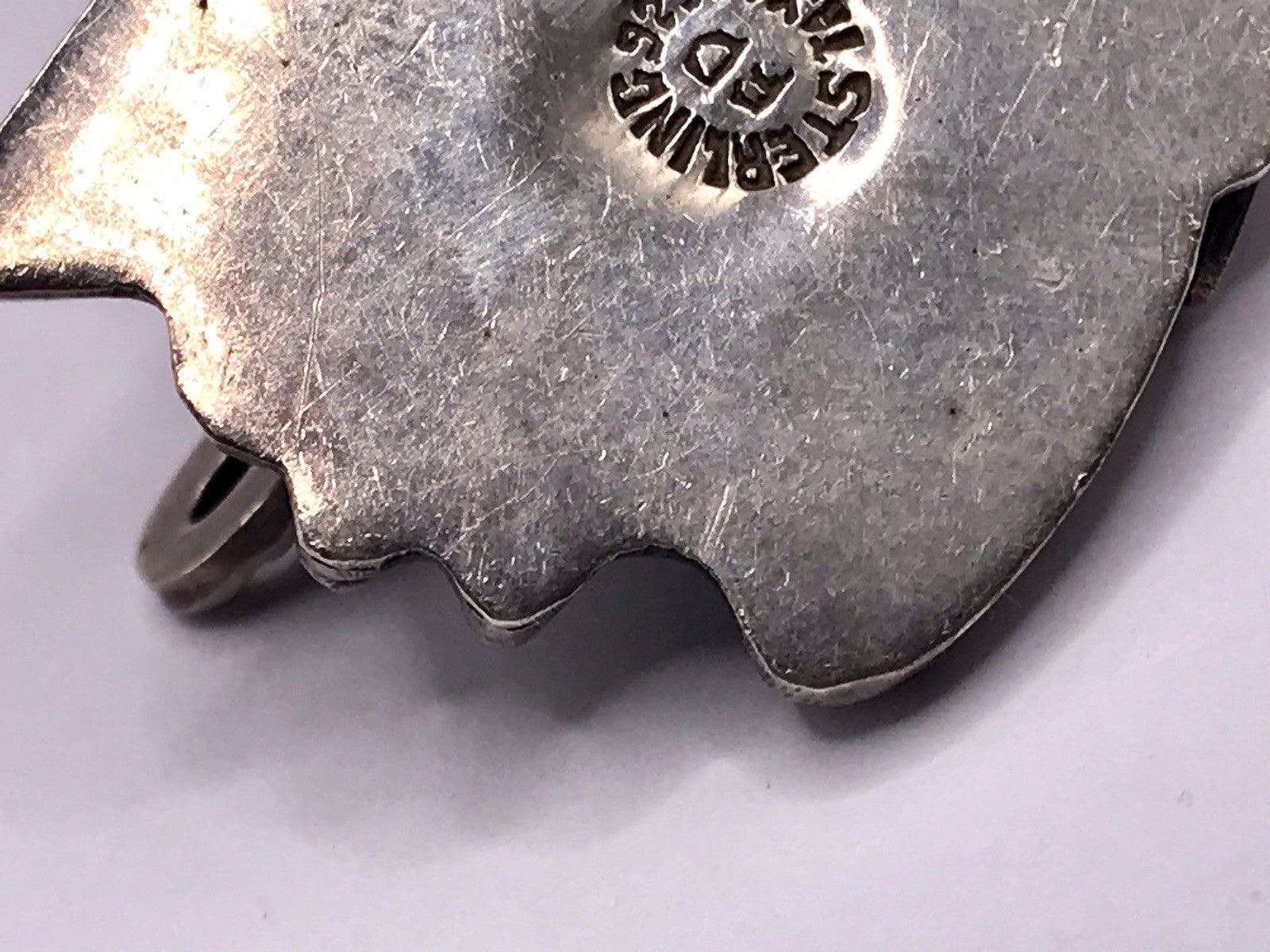 Vintage Azteken Kopf Ethno Maya Anhänger Kettenanhänger Silber