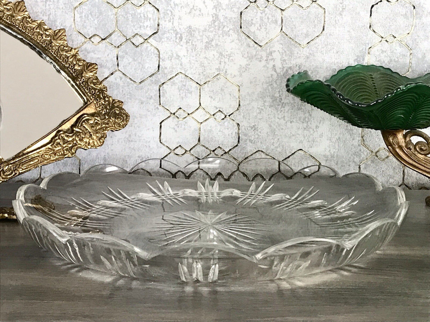 Antik Bleikristall Schale Glasschale Kristallglas Glas Schliff EDEL wundervoll!