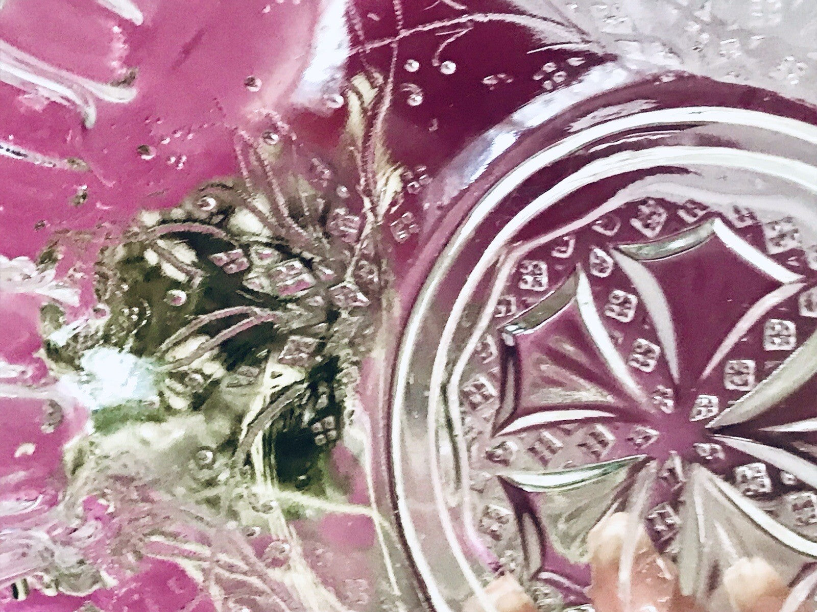 Antik Jugendstil gewellter Serviettenrand Pressglas Schale Glas so schön!