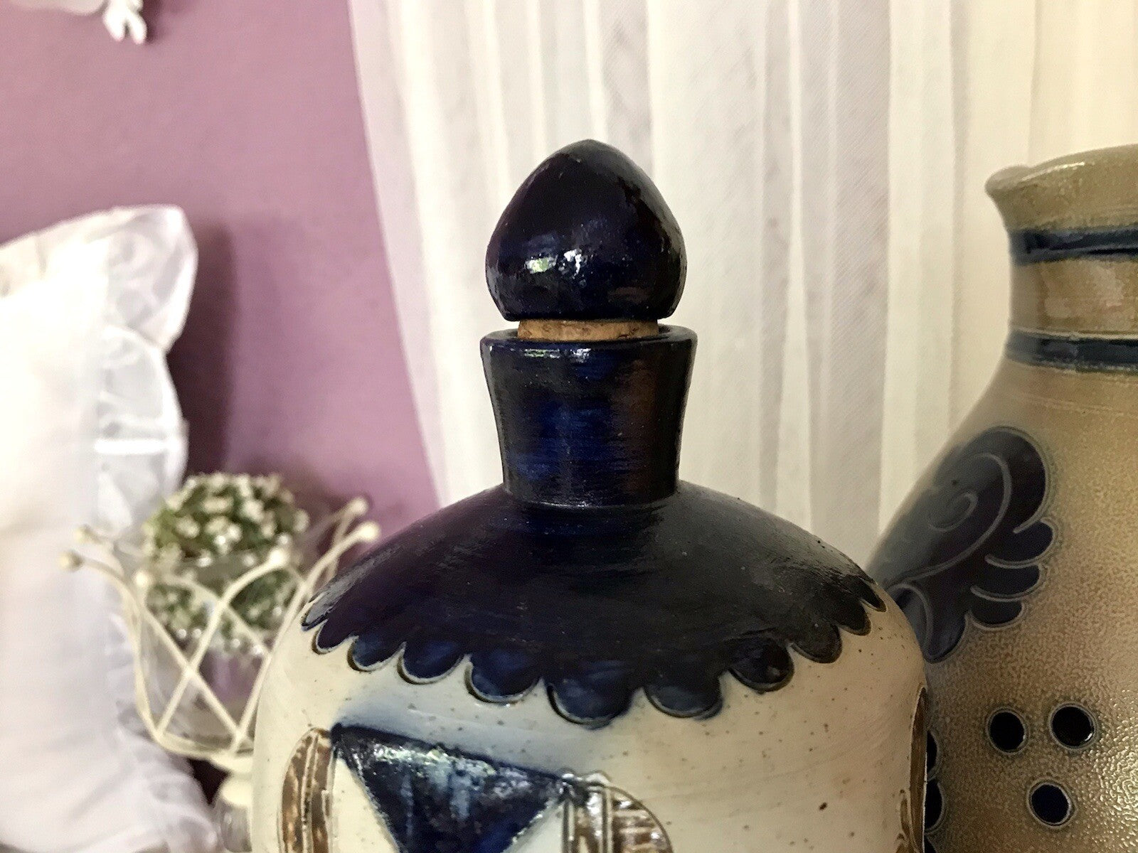 Vintage Karaffe Flasche Schnapsflasche Keramik Steinzeug Westerwald?