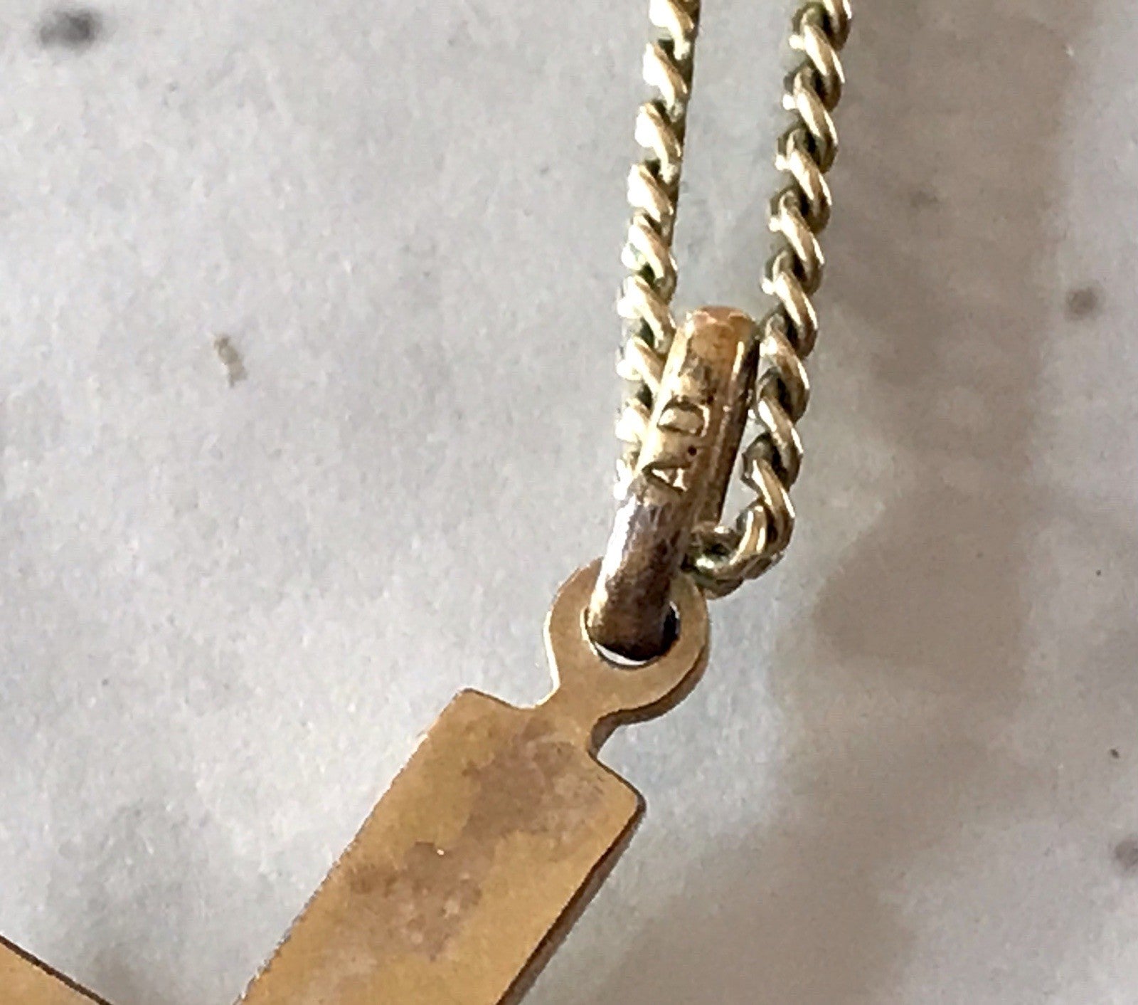 Antik? Vintage Kettenanhänger  Anhänger gold Amerikan Doublè Kreuz