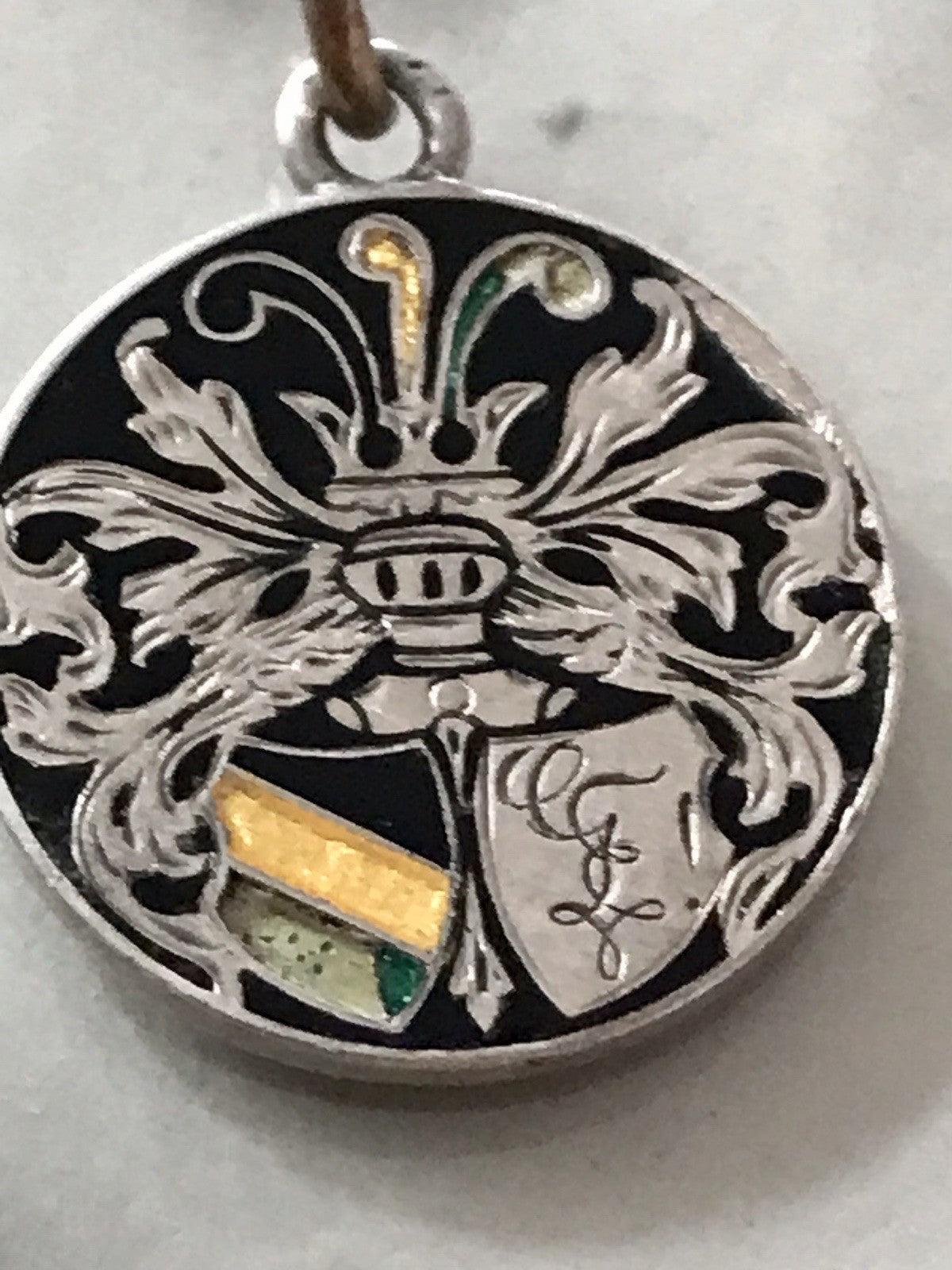 Antik Anhänger Studentika 800 Silber Burschenschaft Studentenverbindung