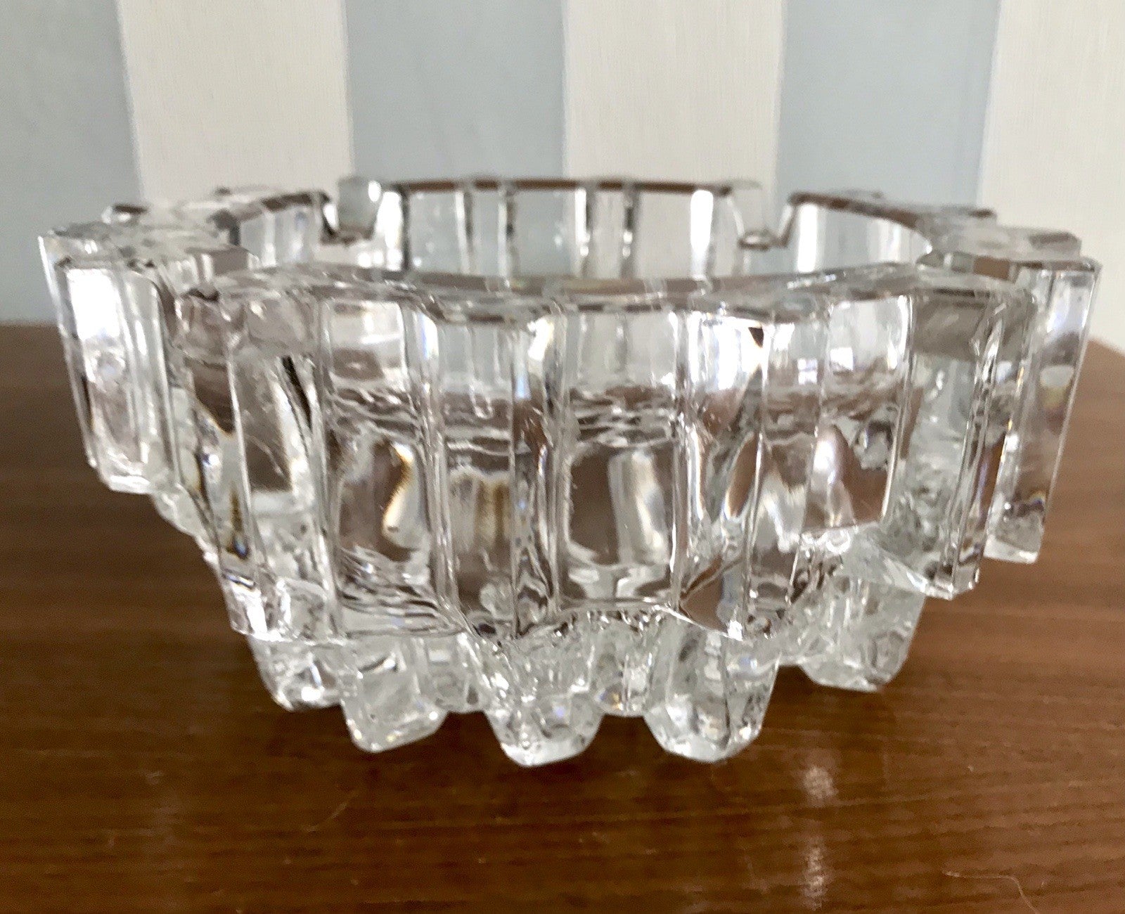 Vintage 70er Aschenbecher Ascher EDEL Kristallglas Bleikristall Schwer Skandi?