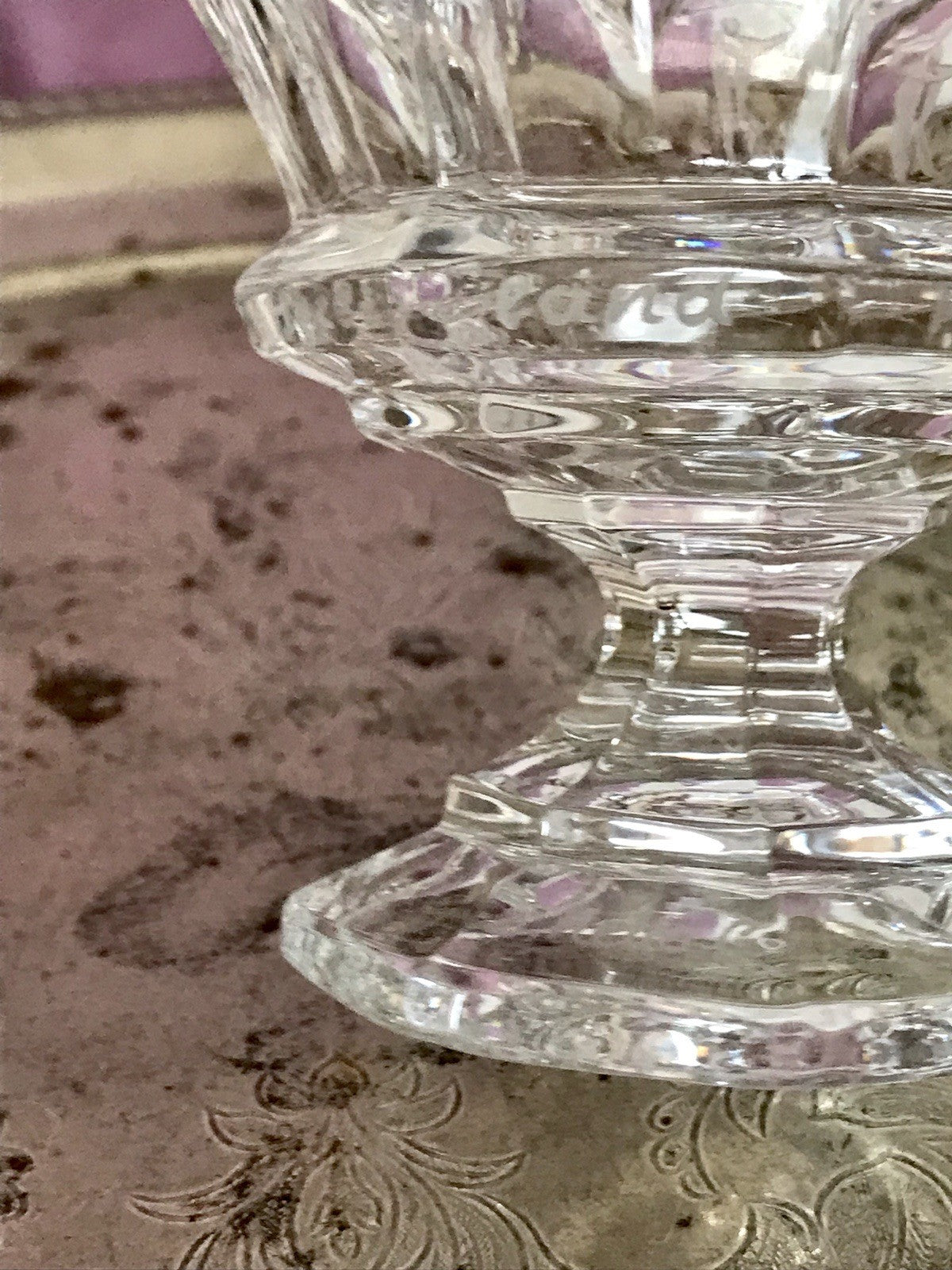 Vintage Bleikristall Deckeldose Bonboniere Glas Kristallglas Golf Pokal 1980