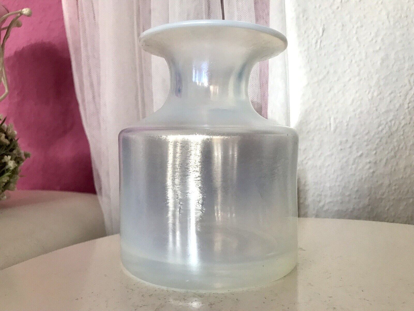 Vintage Glasvase Glaskunst Vase edel Glashütte Eisch irisierende „Eiskönigin“