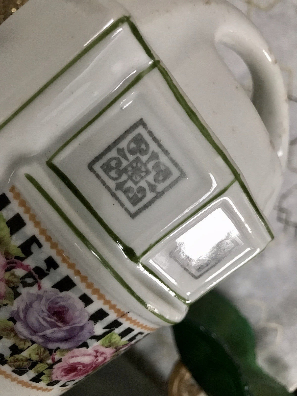 Antik Porzellan Dose Vorratsgefäß Vorratsdose Nudeln Rosen Jugendstil Art Déco