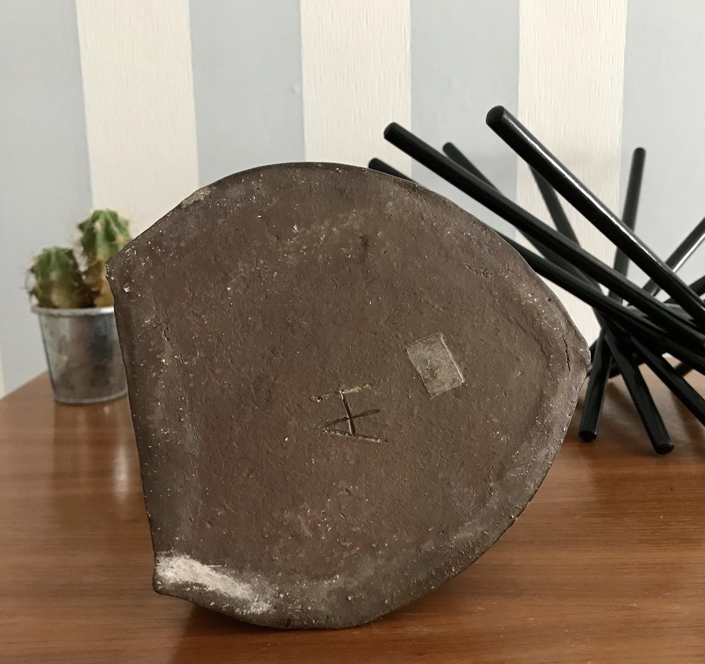 Vintage Designer Krug Kanne Steinzeug Studio Keramik signiert AH Kunstvoll