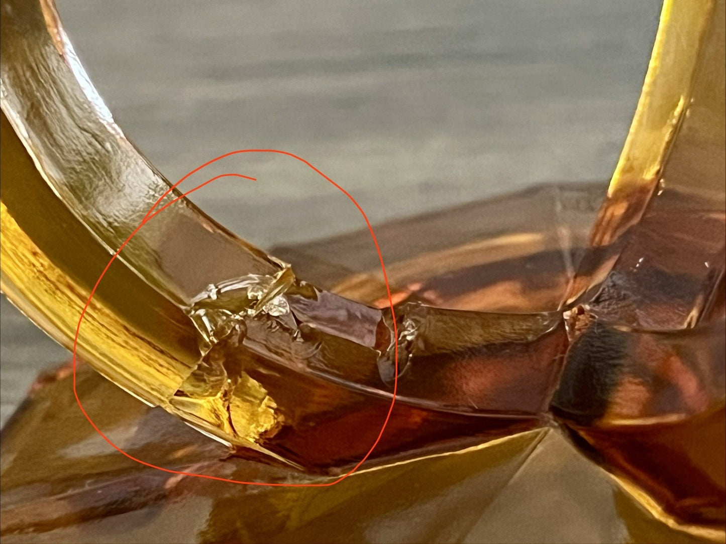 Art Déco 1 Vase Glasvase Pressglas Antik Bernstein Gelb Amber Glas Stölzle?