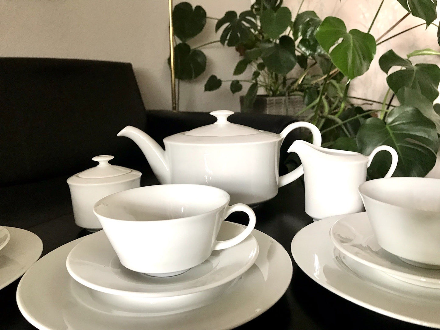 Ak Kaiser Porzellan Kaffeeservice 6 Personen modernes schlichtes Design weiß