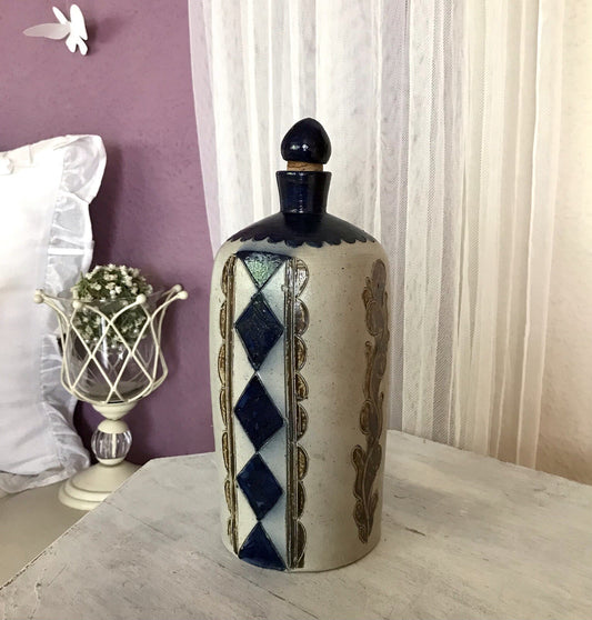 Vintage Karaffe Flasche Schnapsflasche Keramik Steinzeug Westerwald?