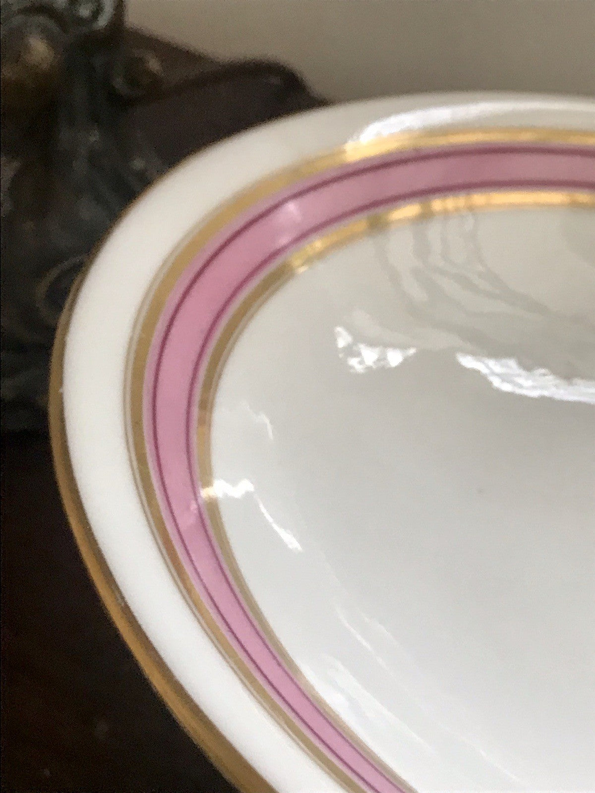 Antik Biedermeier Porzellan Fußschale Schale auf Fuß  ~1845 Ligatur Monogramm JR