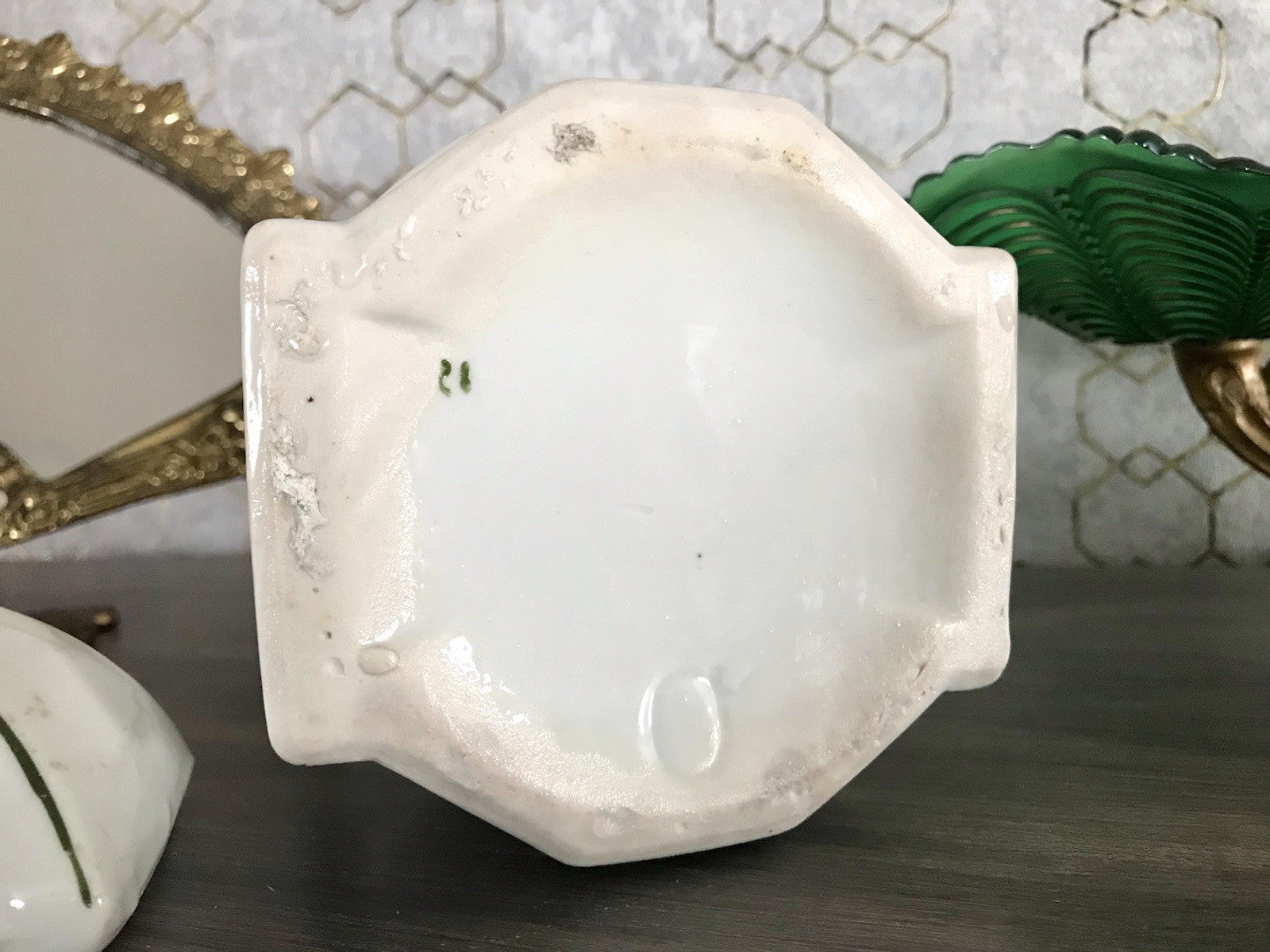 Antik Porzellan Dose Vorratsgefäß Vorratsdose Nudeln Rosen Jugendstil Art Déco