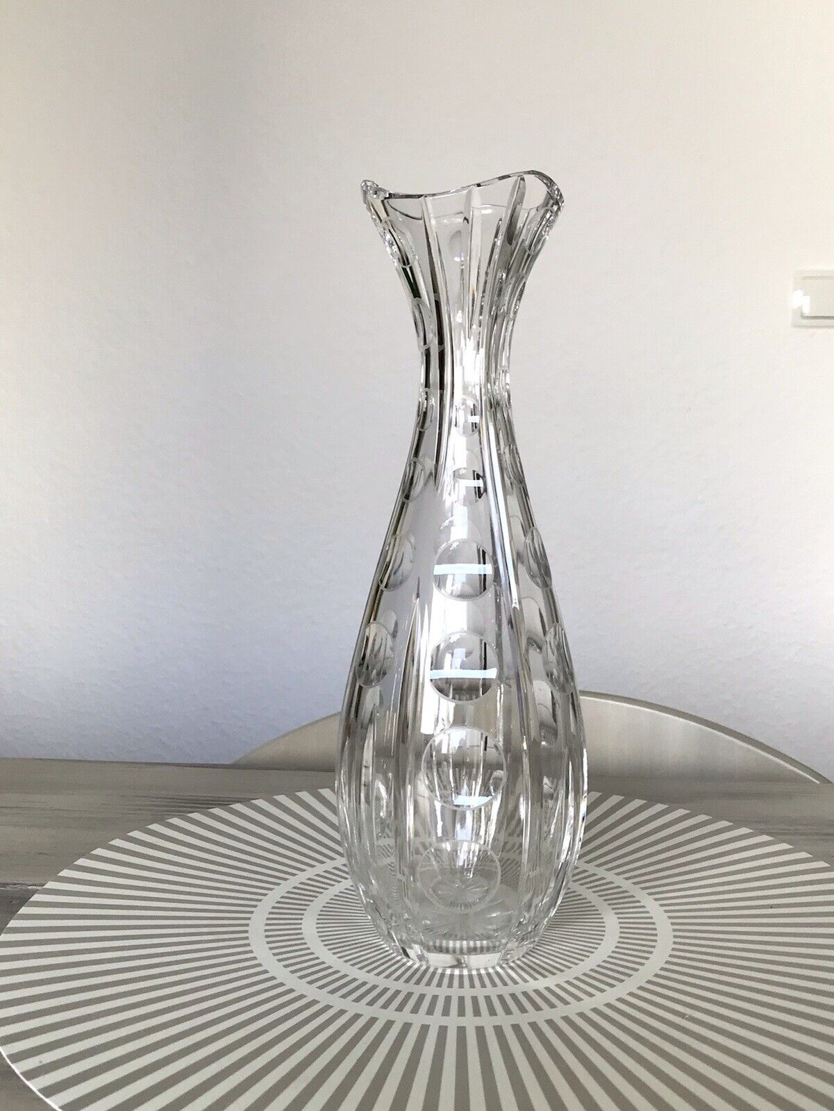 Edel! Vintage 60er 70er Vase Glasvase Kristallglas Space Age wunderschön! MCM