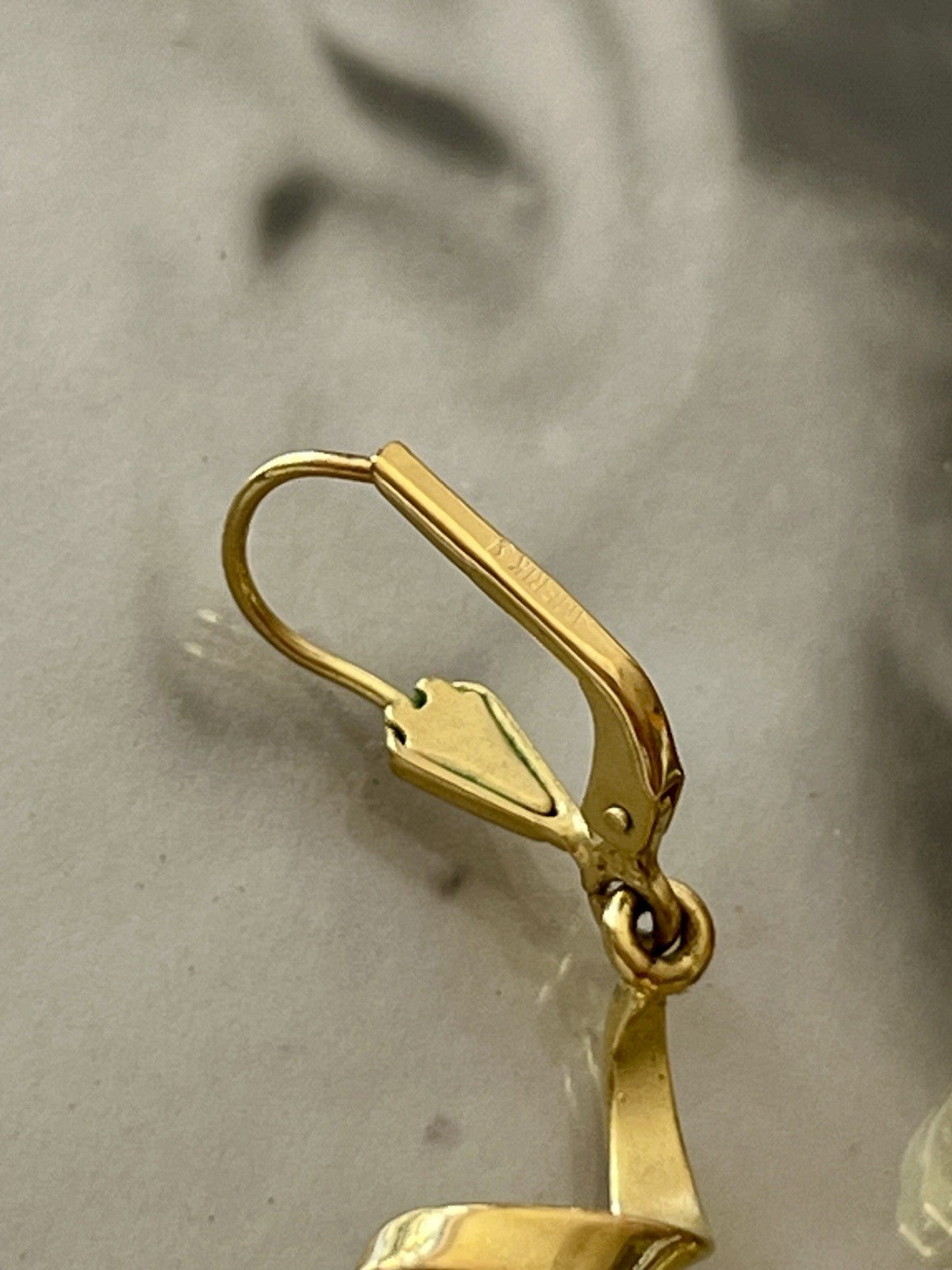 Vintage Ohrhänger Ohrringe Spirale vergoldet Amerik. Doublè Walzgold