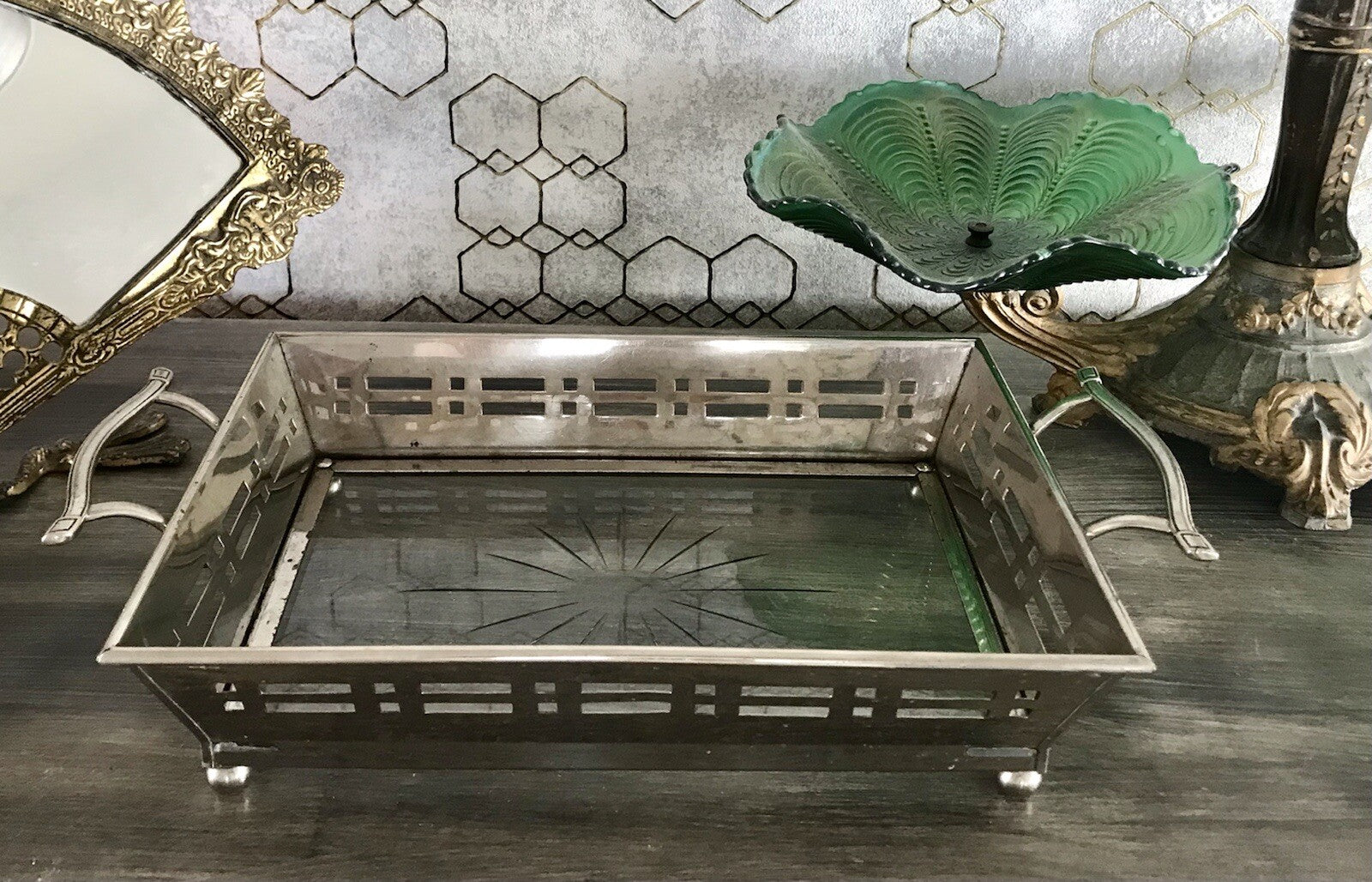 Antik Jugendstil Art Déco Schale versilbert? Argentor? Jardiniere  Tafelaufsatz