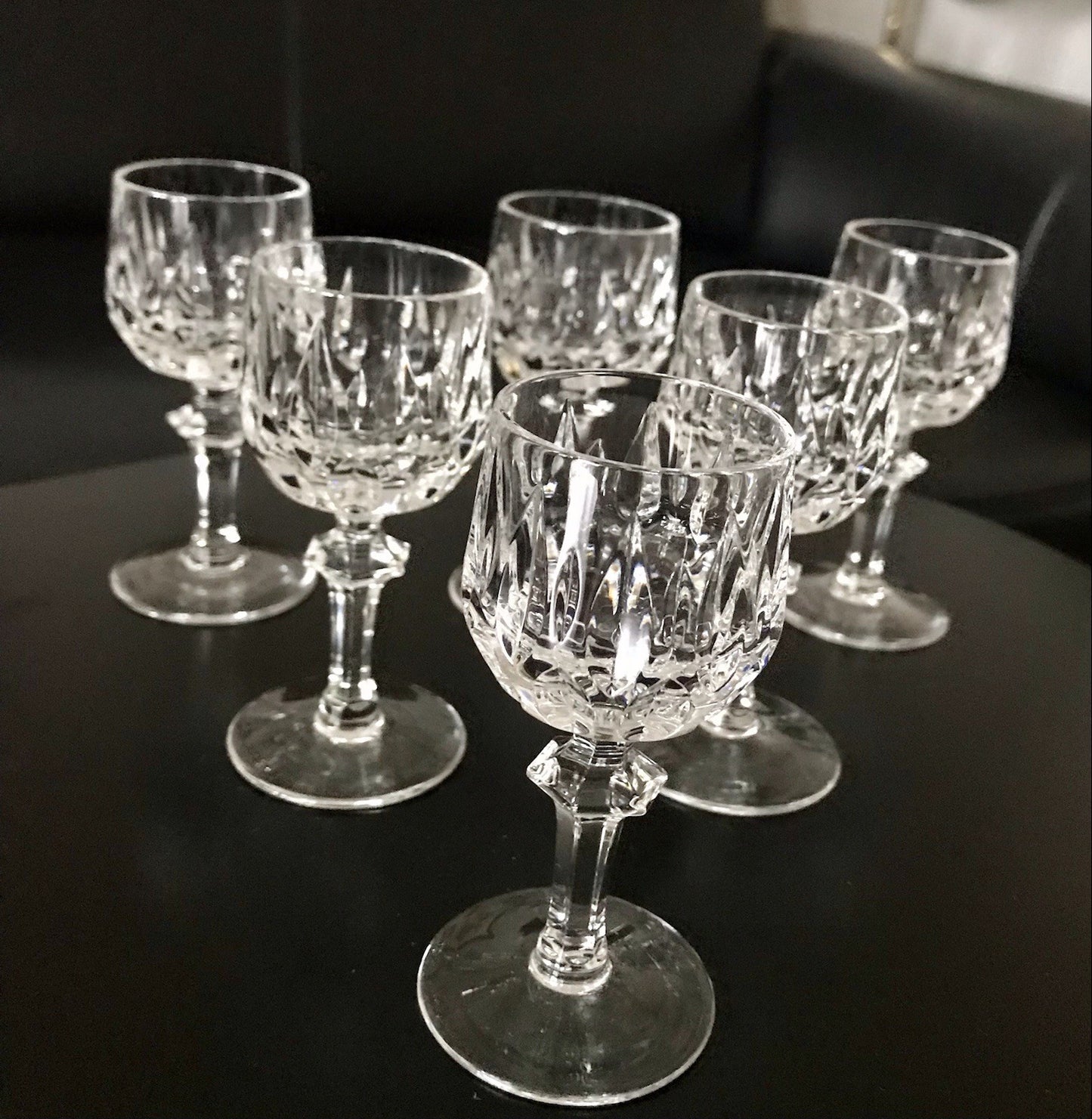 Vintage 6 edel Schnapsgläser Likör Gläser Kristallglas geschliffen Nachtmann