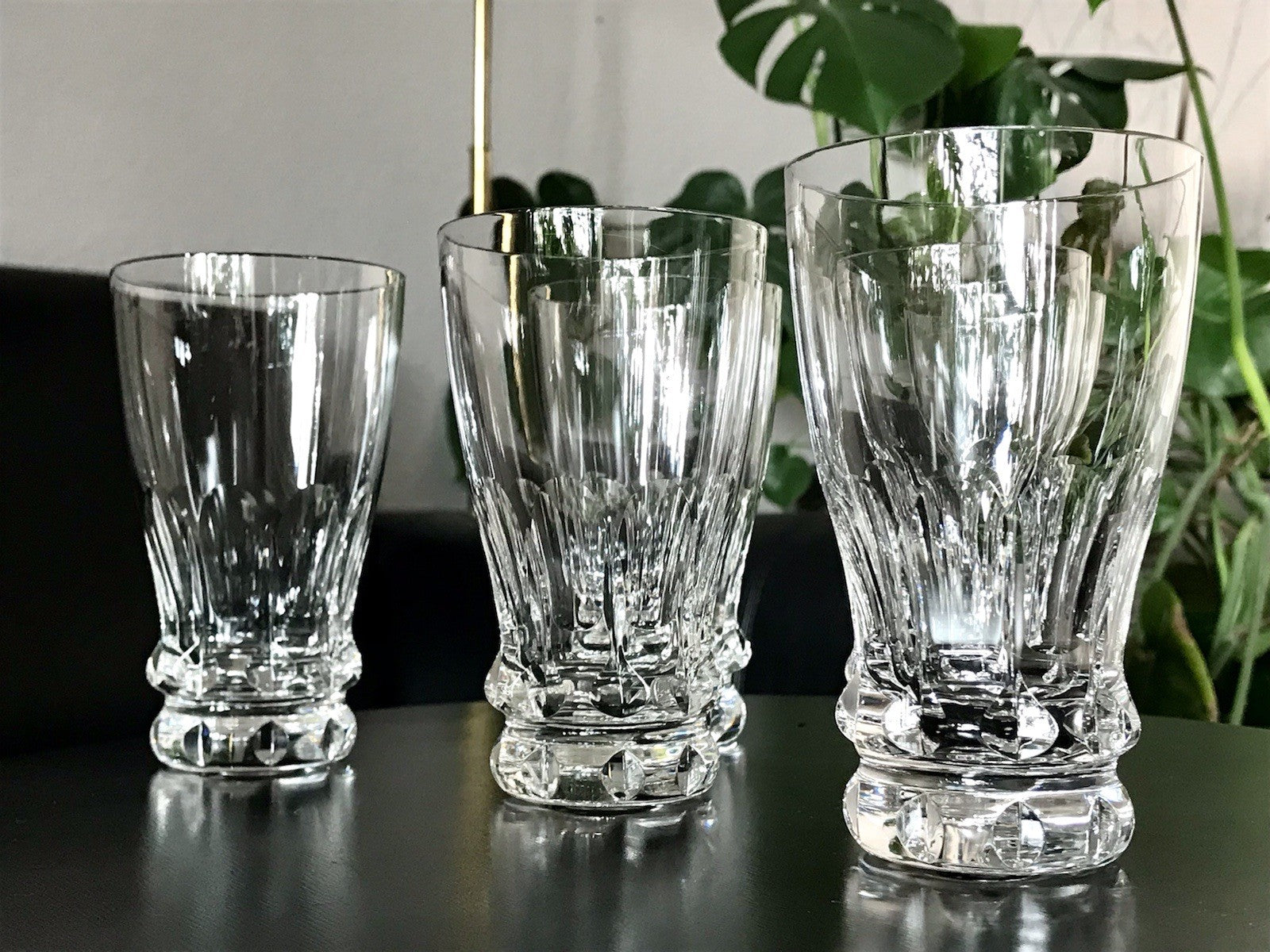 Vintage 6 EDEL  Wassergläser Trinkbecher Glas Kristallglas