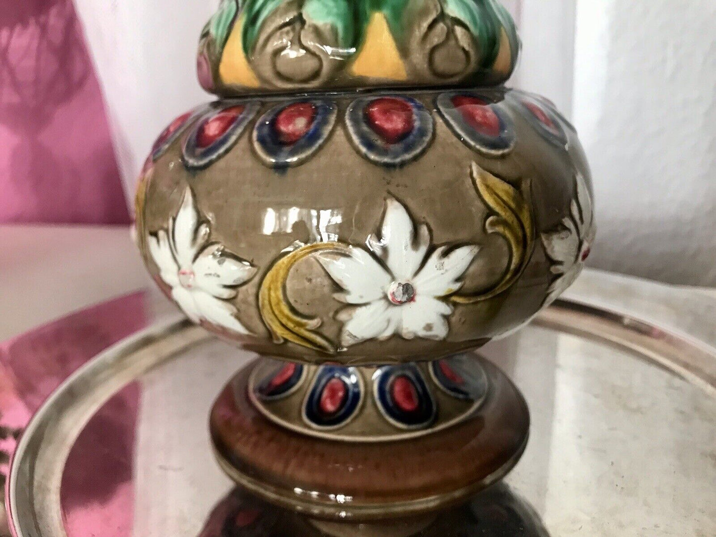 Villeroy&Boch Antik Alt Keramik Majolika Vase Ziervase So Schön!